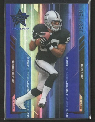 Chris Carr 2005 Leaf Rookies & Stars Longevity #249 Sapphire /150 Raiders - Image 1 of 2