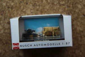 Modell Traktor Lanz Gespann Bulldog mit Ochsenpaar Busch 1:87 H0 59910 - Bild 1 von 3