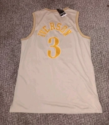 Camiseta XL Allen Iverson Philadelphia 76ers NBA Nueva #3 (Dorada) Foto 1 de 2