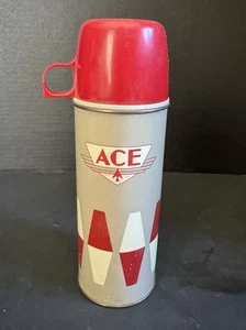 VTG Ace Hardware Thermos 9.5” Red Gray Cup - Picture 1 of 5