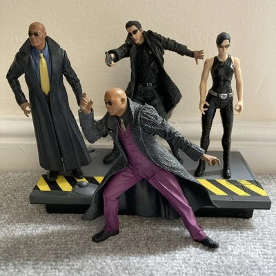The Matrix Action Figure bundle  Mcfarlane Toys 2003 Neo Morpheus Trinity X4 - Image 1 of 4