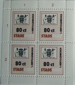 Stadspost 's-Hertogenbosch 1984 - Velletje 80 ct Gemeentewapen - Picture 1 of 1
