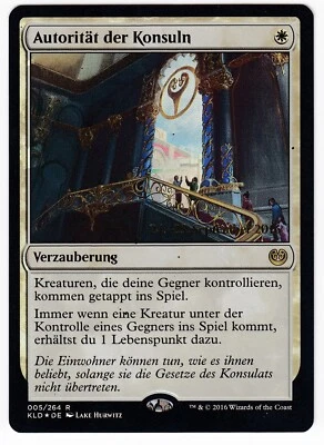 1x (HP) Prerelease Foil Authority of the Consuls ~German~ Heavily Played DE MTG - Image 1 of 2