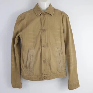 ABERCROMBIE & FITCH WAKELY JACKET TAN DISTRESSED MENS SZ M JA48 - Picture 1 of 20