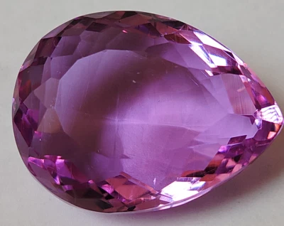 AAA+ 78.45 Ct. Large Purple-Pink Spinel Pear Cut Loose Gemstone Gift for Women - Image 1 of 4