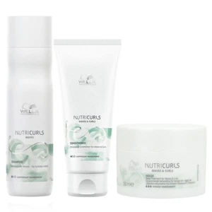 Set Per Capelli Ricci WELLA Kit Nutricurls Waves Shampoo + Mask + Conditioner - Imagen 1 de 1