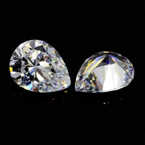 Piedra preciosa suelta blanca facetada creada en laboratorio circonita cúbica AAA pera 5x7 mm - Imagen 1 de 24