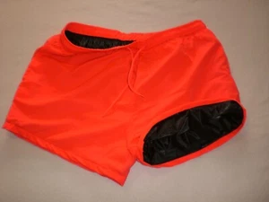 PVC COTTON DOPPEL BADEHOSE SHORTS & INNEN EXTRA SOFT PVC SWIM PANTS XL - Picture 1 of 14