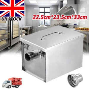 Commercial Catering Grease Trap 8 Lbs Stainless Waste Fat Interceptor Separator - Picture 1 of 12