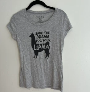 Llama Tee Shirt Women’s Junior Size Medium 7/9 Humour Trendy Cool Graphic - Picture 1 of 6