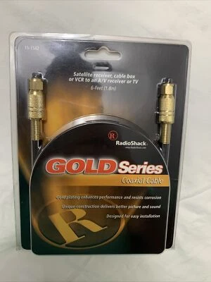 Radio Shack  Gold series coaxial cable  6ft  # 15-1542 - Image 1 of 4