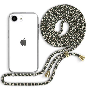Etui na telefon komórkowy do zawieszenia do Apple iPhone 16e sznurek torba łańcuszek zielony kamuflaż - Zdjęcie 1 z 7