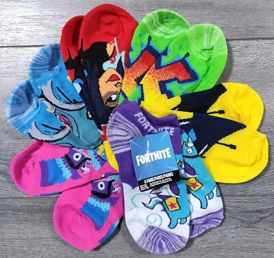 Calcetines Fortnite Niñas Niños Medianos Grandes Talla 3-10 Botín Llama Divertido Videojuego Regalo Foto 1 de 4