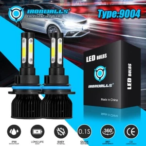 Bombillas de faros LED 9004 de 4 lados 6000 K haz alto bajo para Dodge Ram 1500 1994-2001 - Imagen 1 de 12