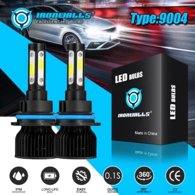 Faros LED 9004 4 lados 6000K haz alto bajo para Dodge Ram 1500 1994-2001 Foto 1 de 4