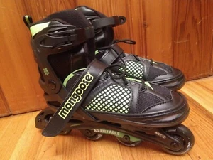 Mongoose Roller Size 5-8 Inline Skates Kids Green Black MG-088B-L Excellent - Picture 1 of 12