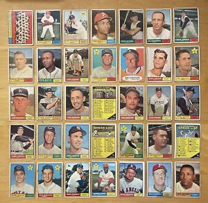 1961 Topps Baseball Lot Of 35 W Stars Drysdale High #’s RCs Checklists Low Grade