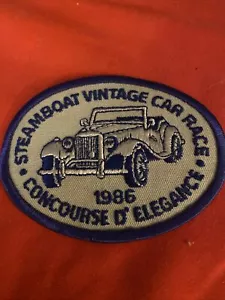 Steamboat Vintage Race Car Patch 1986 Concourse D Elegance - Picture 1 of 3