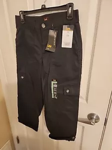 Lee Women's Ultra Lux Comfort With Flex-To-Go Cargo Capri Pant, BLACK, NWT, 2M - Picture 1 of 12
