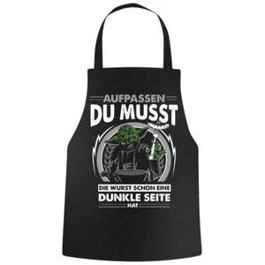 Grembiule da barbecue detti motivo griglia la salsiccia ha già un lato oscuro yoda - Foto 1 di 2