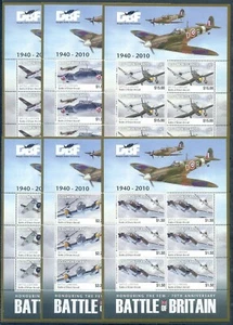 Solomon Islands 2010 - Battle of Britain 70th Anniversary Set of 6 Sheetlets MNH - Picture 1 of 1