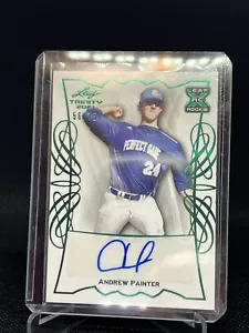2021 Leaf Trinity Andrew Painter RC AUTO Green 56/75 Phillies - Picture 1 of 1