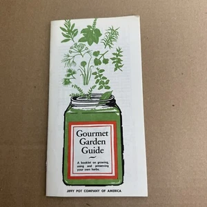 Gourmet Garden Guide 1977 Jiffy Pot Company Of America Book Of Herbs Booklet - Bild 1 von 10