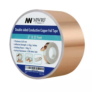2" x 33 feet Copper Foil Tape Conductive EMI Shielding; US Stock Fast Ship - Picture 1 of 2