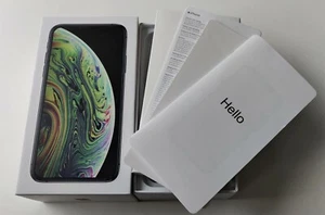 SCATOLA VUOTA SOLO IMBALLAGGIO AL DETTAGLIO CON PELLICOLA DI FABBRICA SIGILLO INVOLUCRO PER APPLE IPHONE XS - Foto 1 di 6