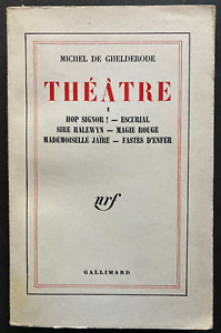 [French] Theatre I by Michel de Ghelderode Gallimard 1962 313 pp. mostly uncut!
