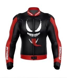 Venom Chaqueta Moto Chaqueta Moto Piel Vaca Chaqueta Carreras - Imagen 1 de 3