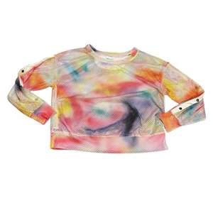 Felpa Lucky In Love Techno Ombré Net donna grande colorata maglia estiva - Foto 1 di 10