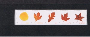 #5971-5975 MNH S/A strip of 5 Leaves Free S/H - Picture 1 of 1