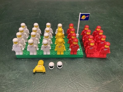 1980's Vintage Lot of 28 LEGO Space Minifigures Classic ~ White, Red, Yellow - Image 1 of 4