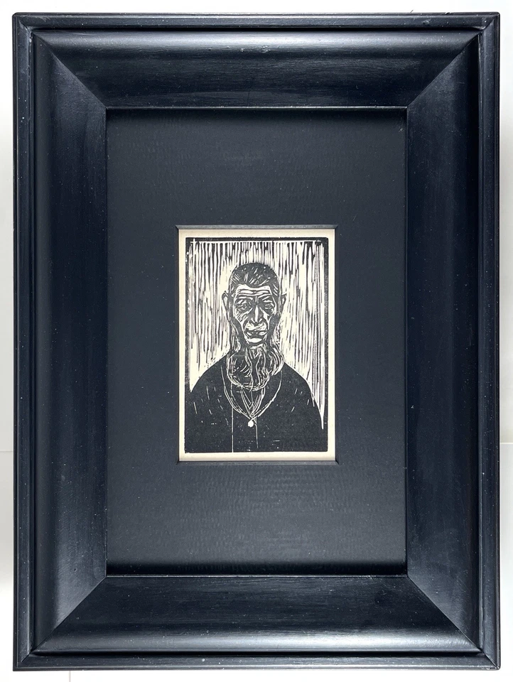 Fotograbado original Edvard Munch Alter Mann primera edición 1954 Foto 1 de 4