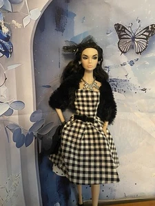 New White And Black Plaid Dress, Black Coat, Accessories, Free Gift ๐ - Picture 1 of 16