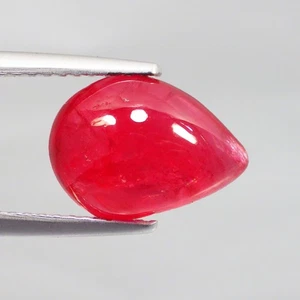 3.61 Ct Pretty Pear Cab (11 x 8 mm) 100% Natural Fancy Red Brazilian Rhodonite - Picture 1 of 7