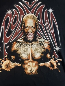 Apparel Dennis Rodman Iconic Tribal Graphic T-Shirt VTG Style Heavy Weight Sz L - Picture 1 of 7
