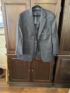 ralph lauren total comfort Sport Coat Jacket 48R Dark Navy/dark Gray - Picture 1 of 17
