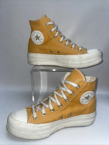 Converse All Star alte plateau oro elevate 568379C donna taglia 7