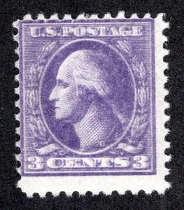 US # 530a (1918) 3c, MHinged - Grade: VG - Washington EFO: Double Impression - Bild 1 von 5