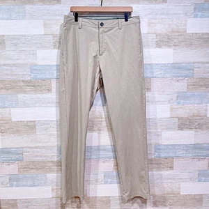 Pantalones chinos de golf Linksoul Performance beige frente plano para hombre 34x32 - Imagen 1 de 7