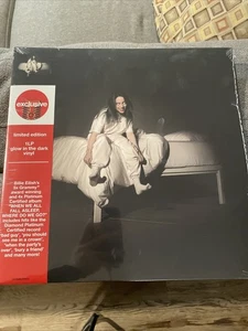 Billie Eilish 2019 Target Exclusive GLOW IN THE DARK Vinyl Record LP NEW SEALED - Picture 1 of 2