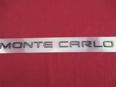 Nuevo de Lote Original Chevrolet Monte Carlo Placa de Identificación Negra Emblema Panel Trasero Maletero 1995-99 Foto 1 de 4