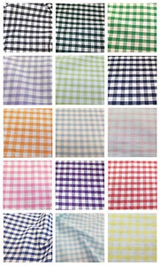 Corded Gingham Fabric 1/4" (6.35mm) Check Dress Material - 44" (112cm) wide - Picture 1 of 15