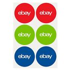 2022 eBay-Logo Autocollants 3"" x 3"" ronds Lot de 100 3 couleurs rouge vert bleu