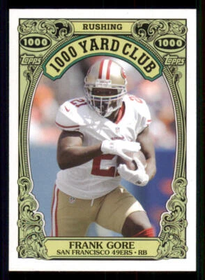 2013 Topps Archives 1000 Yard Club #10 Frank Gore - Image 1 of 2