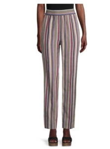OSCAR DE LA RENTA Stripe Straight-Leg Pants Size 16. - Picture 1 of 11