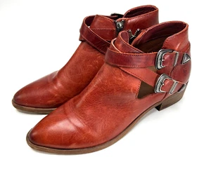 Botas al tobillo Frye Ray Western Shooties coñac para mujer talla 9,5 M - Imagen 1 de 11