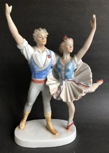 Herend-RARA PAREJA DE BAILE DE BALLET HÚNGARO-FIGURA DE PORCELANA 1940-50-Hungría - Imagen 1 de 6